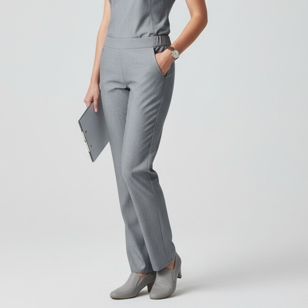 Figs Corinto Cropped Tuxedo XS Pocket Scrub Pants Gray Women's